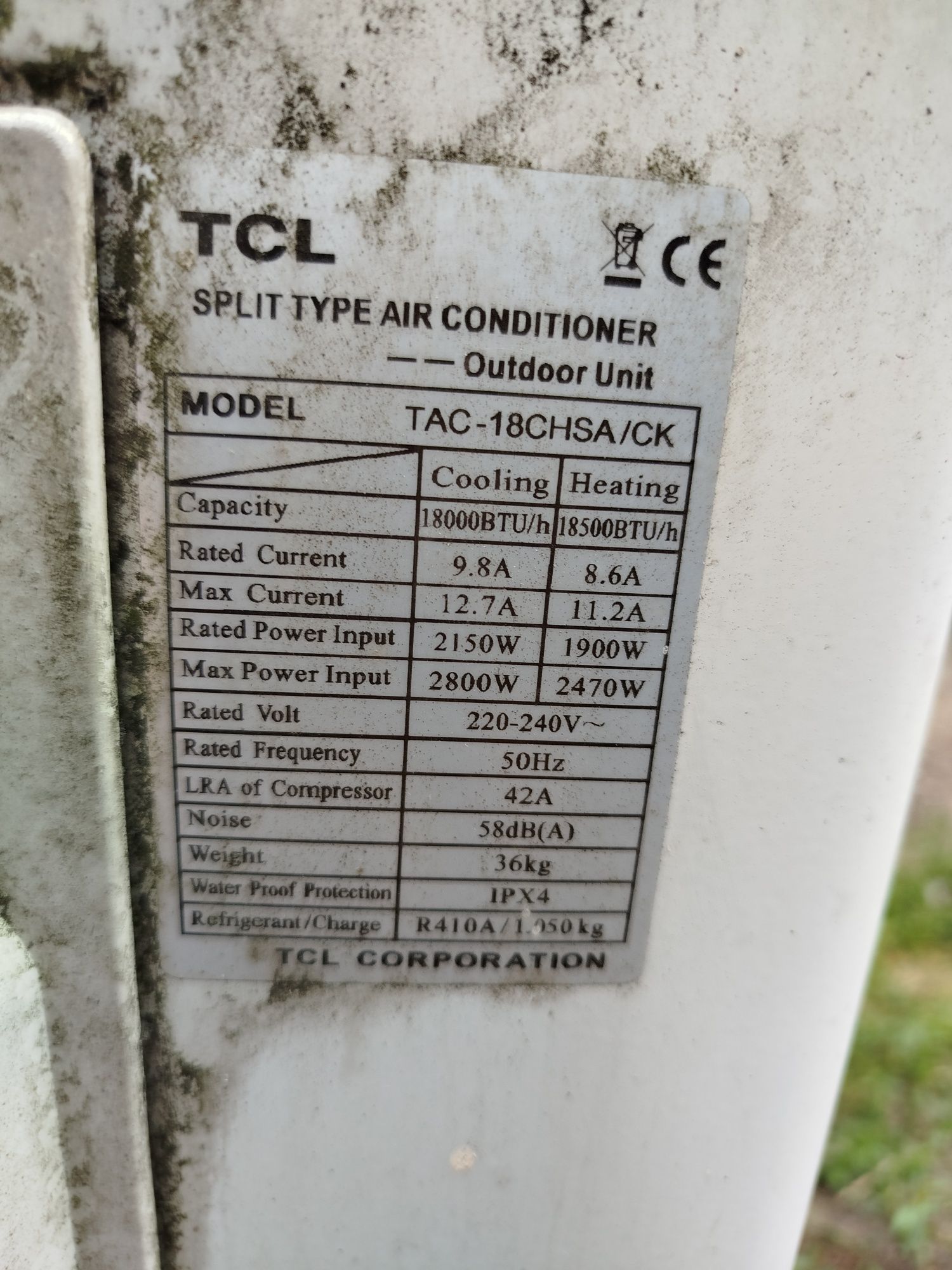 Кондиціонер TCL tac-18chsa/ck