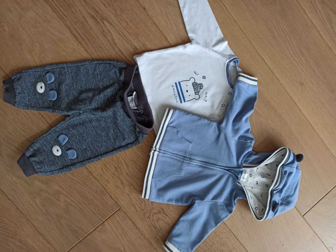 Komplet Mayoral newborn 68 dla chłopaka bluza spodnie