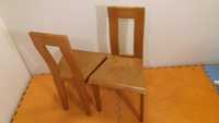 2 krzesła drewniane ciekawy design (łatwy odbiór na Ochocie)