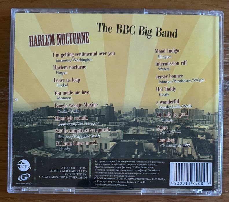 CD диск Jazz Club Presents: Harlem Nocturne - The BBC Big Band