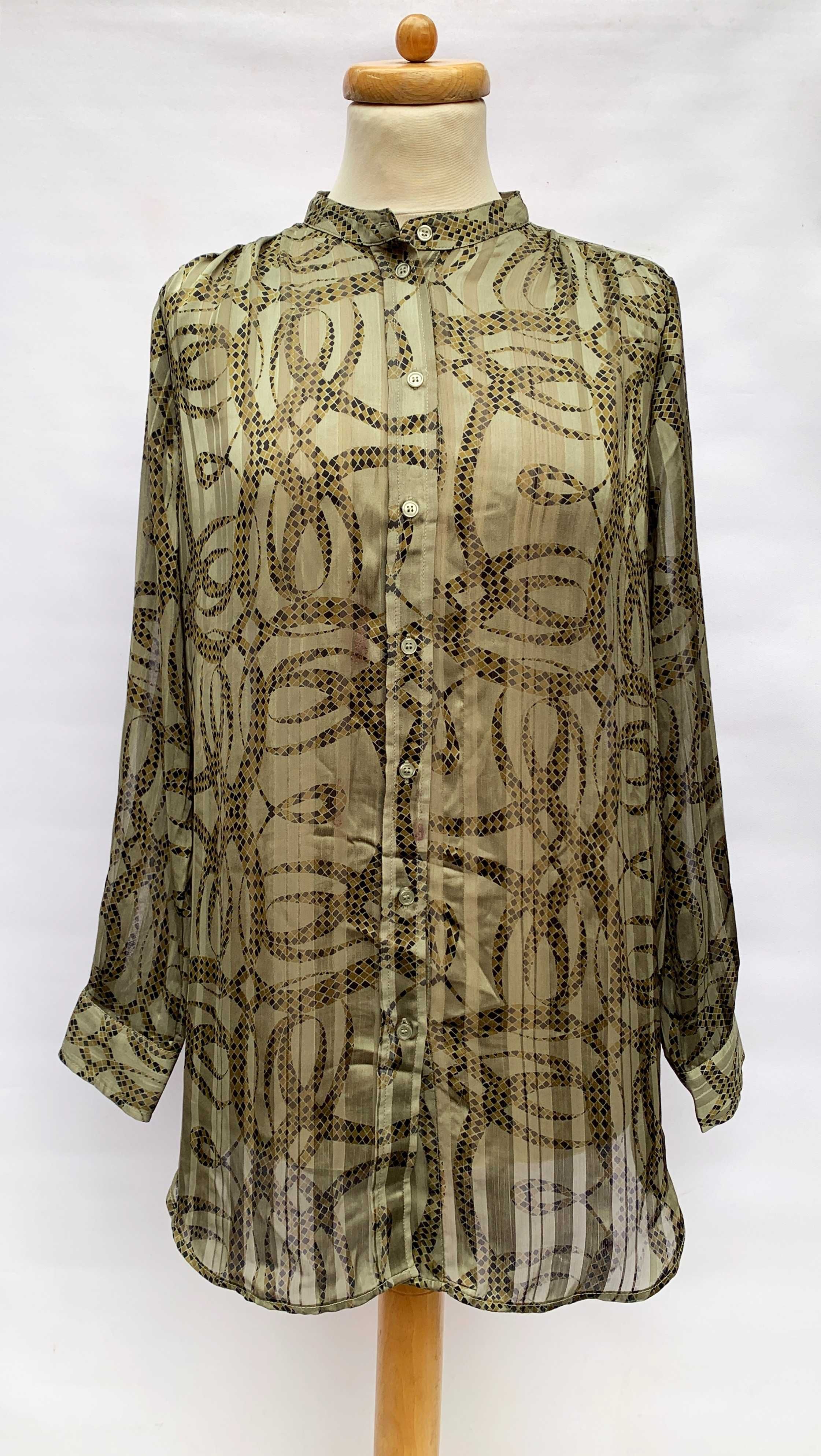 Bluzka H&M Wzory Khaki H&M Richard Allan  XL 42