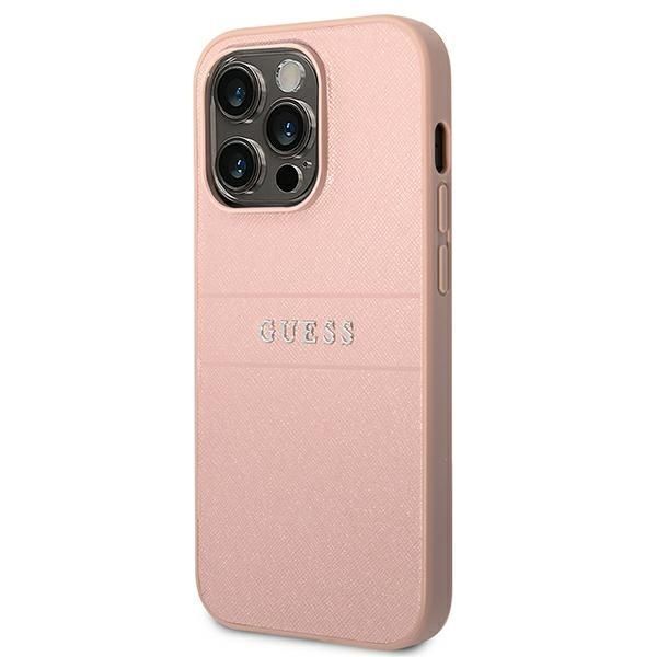 Guess Guhcp14Lpsasbpi Iphone 14 Pro 6,1" Różowy/Pink Saffiano Strap