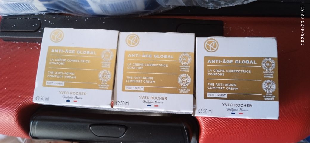Yves Rocher krem na noc anti age global 3 szt.