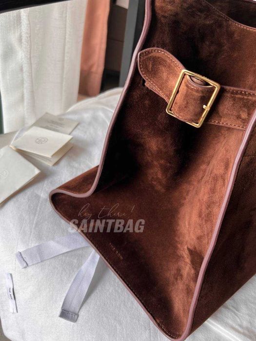 Под заказ сумка The Row Зе Роу замш коричневый цвет