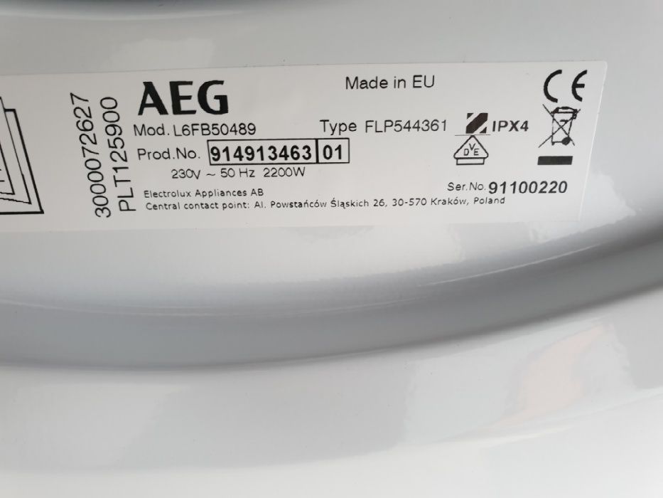 Пральна/стиральная/машина AEG lavamat 6000 Series ProSense 8 KG