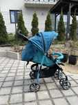Baby design wòze spacerowy spacerowka + parasol szary turkusowy