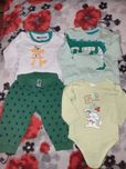 68-74 zestaw dresik + body + bluza  bdb