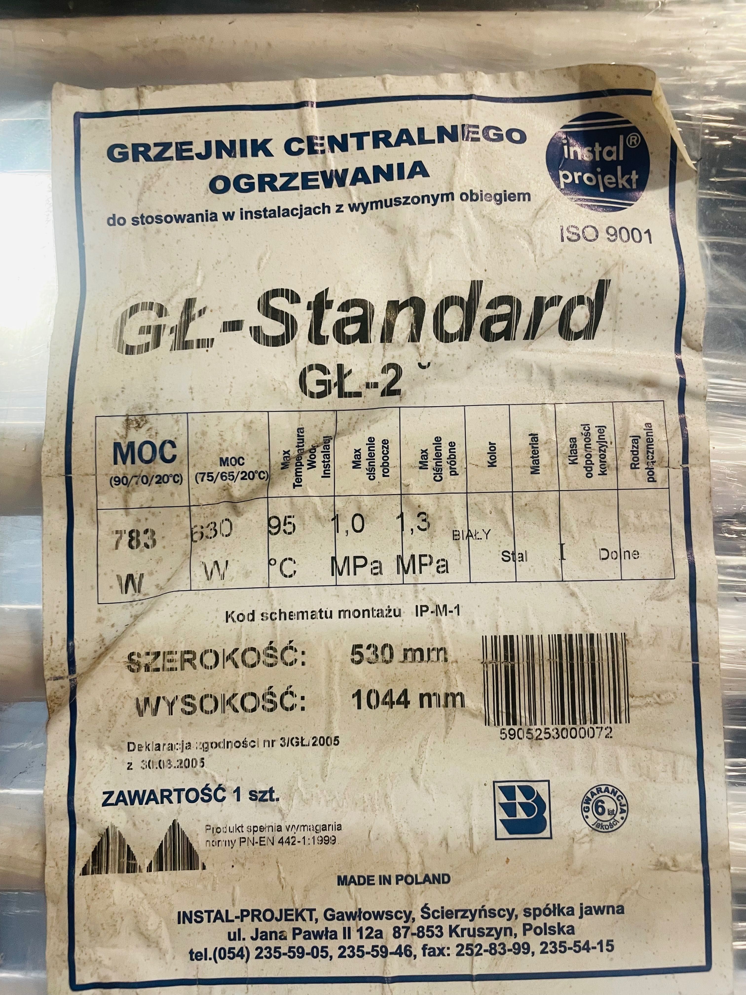 Grzejnik centralnego ogrzewania Instal Projekt Biały
