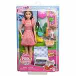 Lalka Barbie Pink Passport Francja Paryż Lalka Akcesoria Zestaw