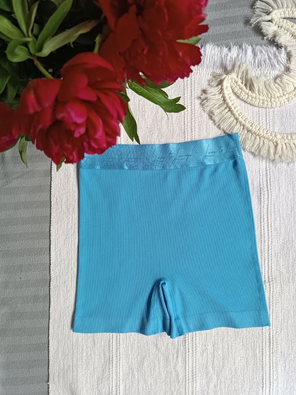 Велосипедки, шорти в рубчик блакитні Primark