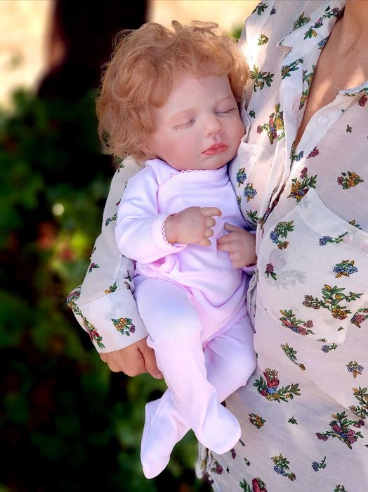 Boneca Reborn Newborn Realista Cabelo Enraizado Boneca de terapia Novo