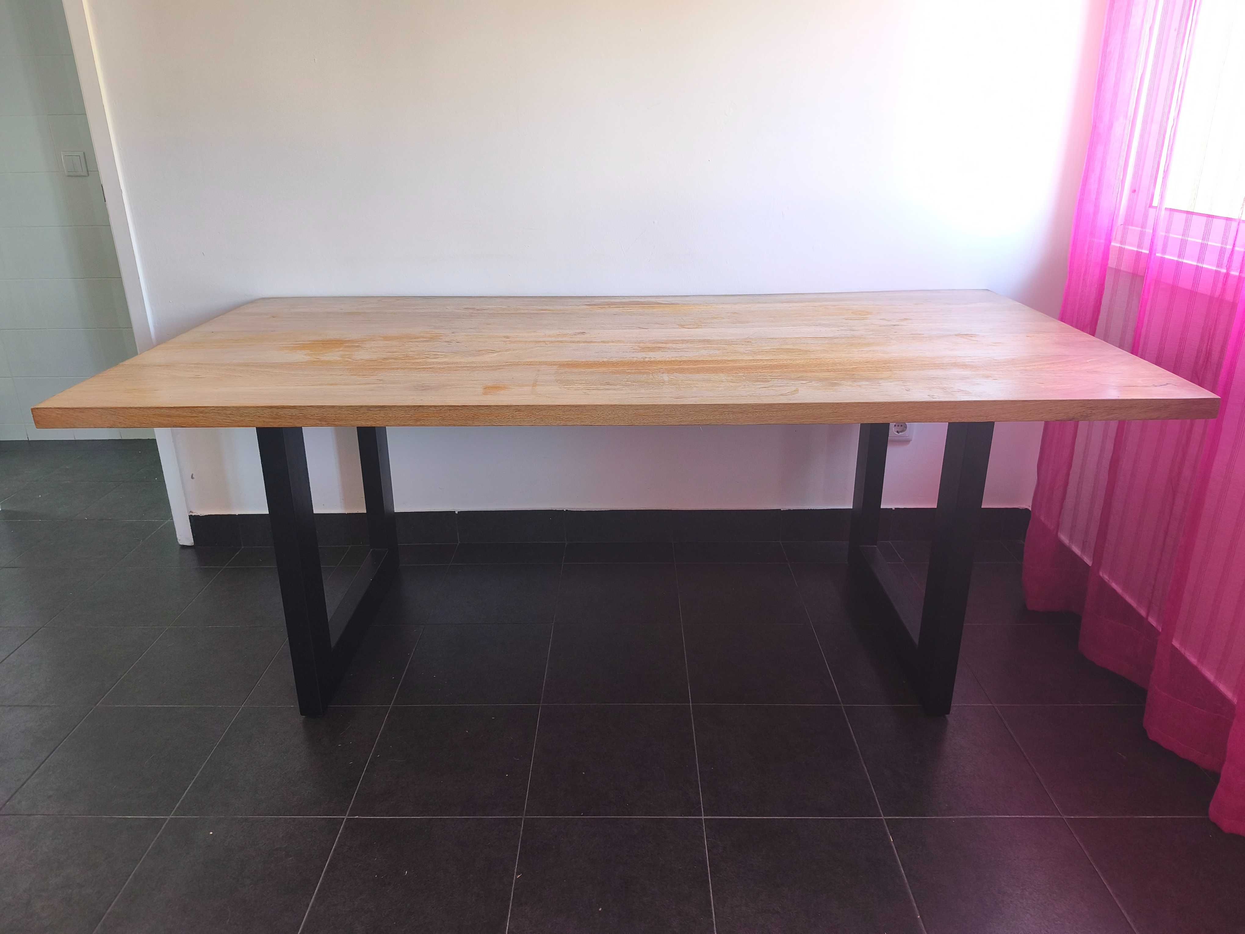Mesa de Jantar Retangular em Madeira Reciclada - millet
