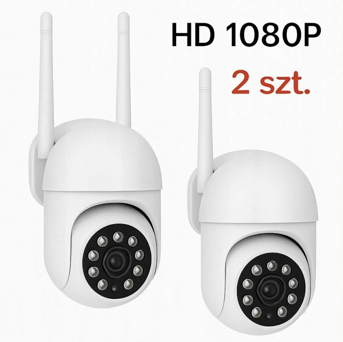 2 x kamera obrotowa IP zewnętrzna  wewnętrzna biała