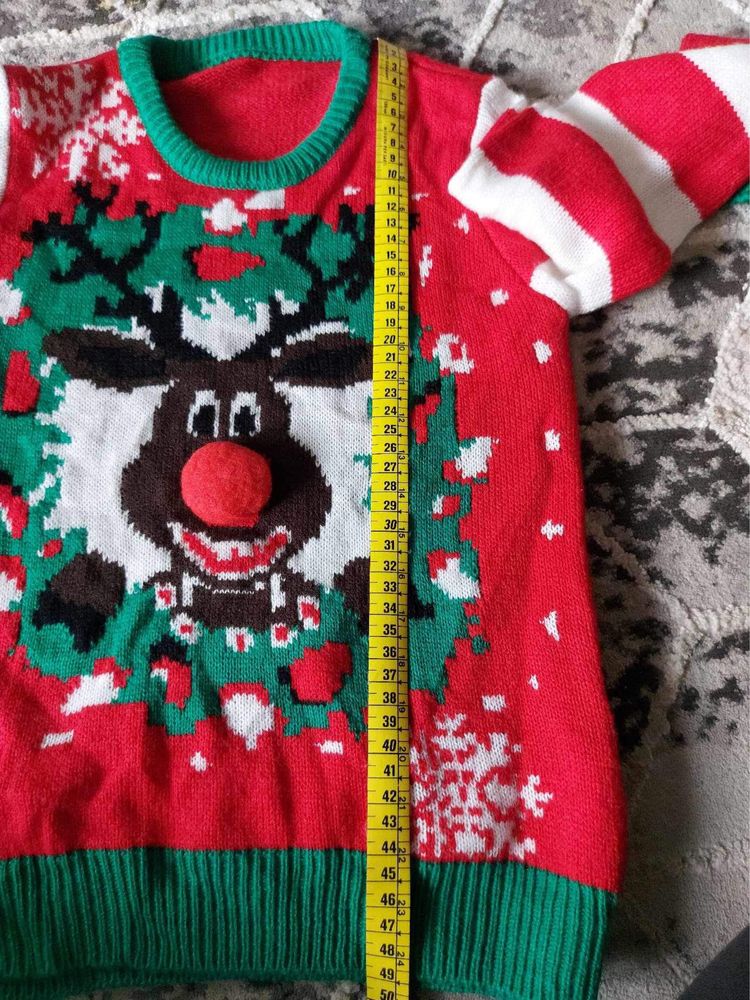 Sweterek świąteczny uniwersalny, rozm. 6-8 lat