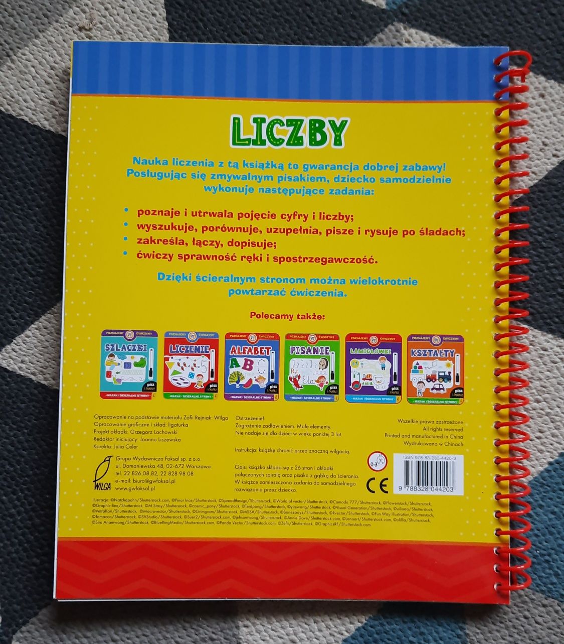 Książeczka zmazywalna Liczby