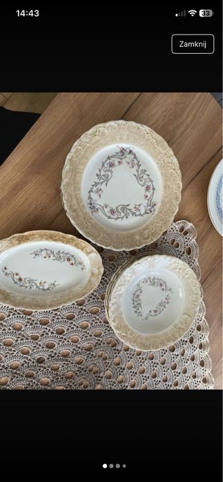 Zestaw talerzy PRL Ćmielów