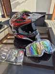 Kask na crosa Full Face Gogle rekawice