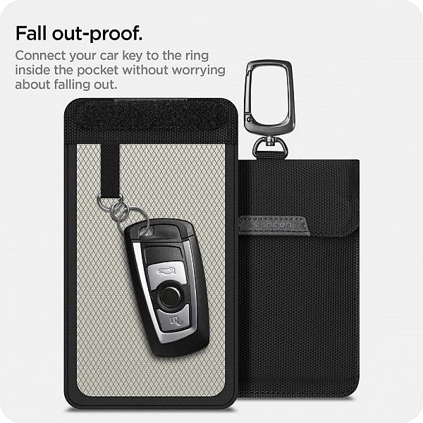 Etui Klatka Faradaya Spigen Pouch Keyless RFID Signal Blocker Black