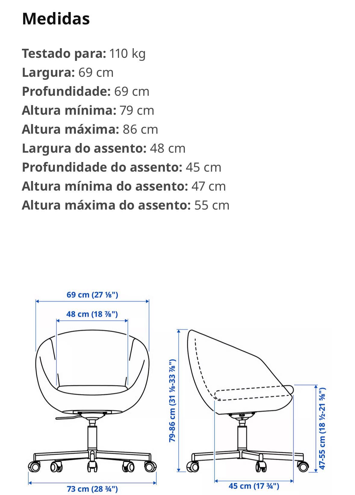 Cadeiras p/ Escritório Preta, elegante.como nova! (moveis  escritório)