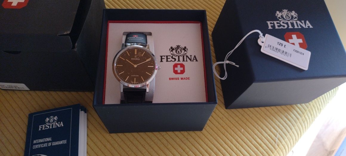 FESTINA F20012/4 NOWY męski zegarek: szafirowe szkło 24M GW.  F20012-4