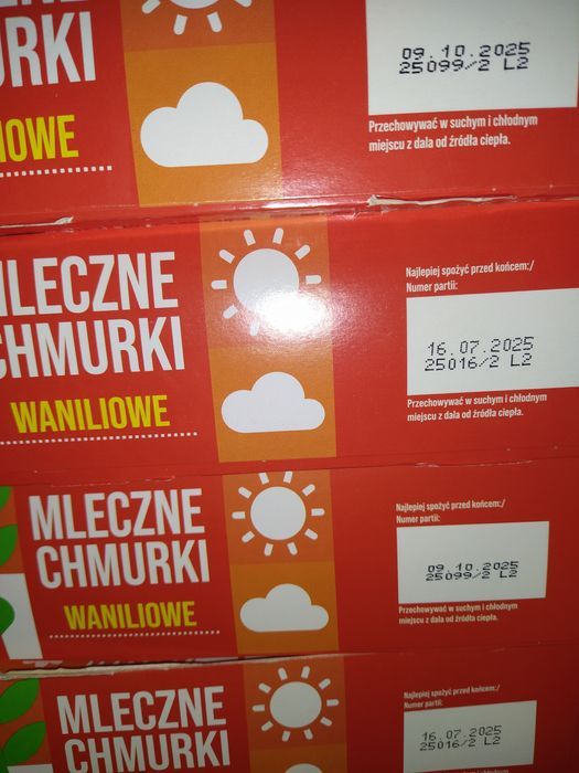 Mleczne chmurki waniliowe 14 sztuk 14 opakowań ptasie mleczko