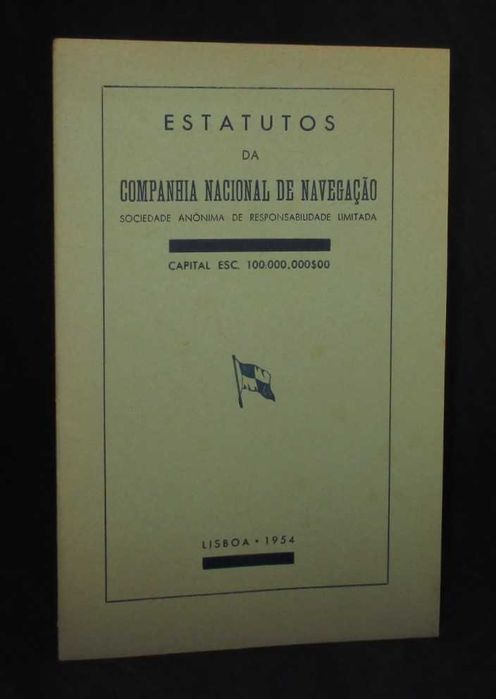 Livro Estatutos da Companhia Colonial de Navegação 1954