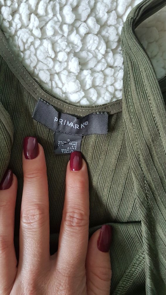 Body rozmiar S khaki prążek Primark