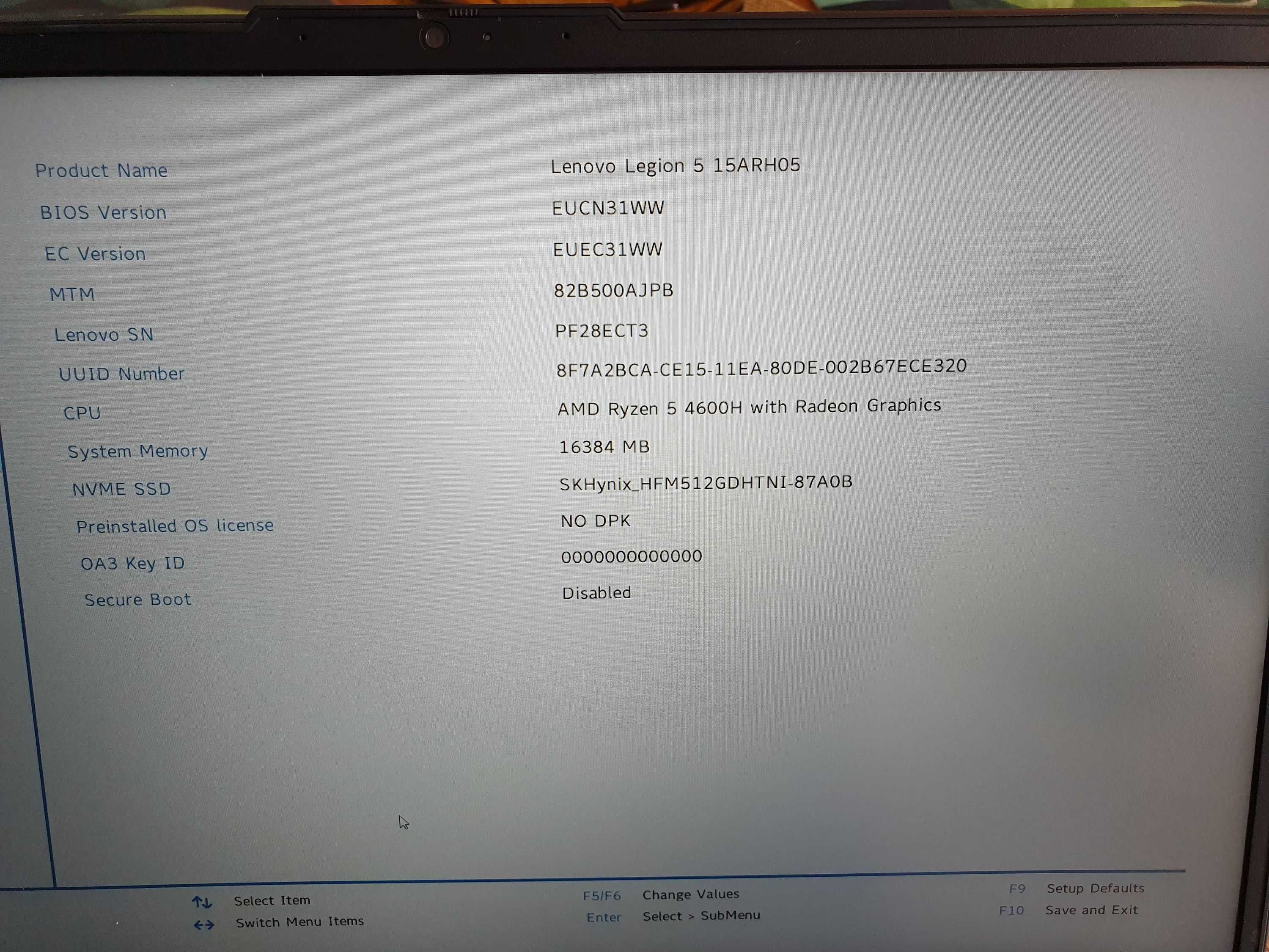 Laptop gamingowy Lenovo Legion 5 15ARH05