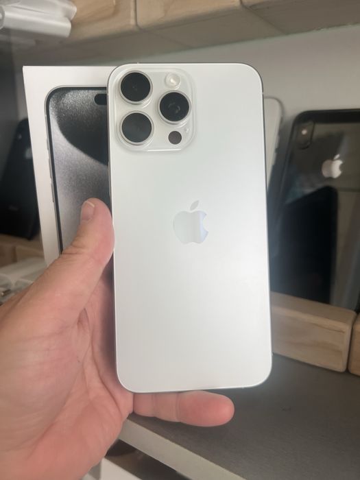  iPhone 15 Pro Max 256gb White Titanium Neverlock Відмінний стан