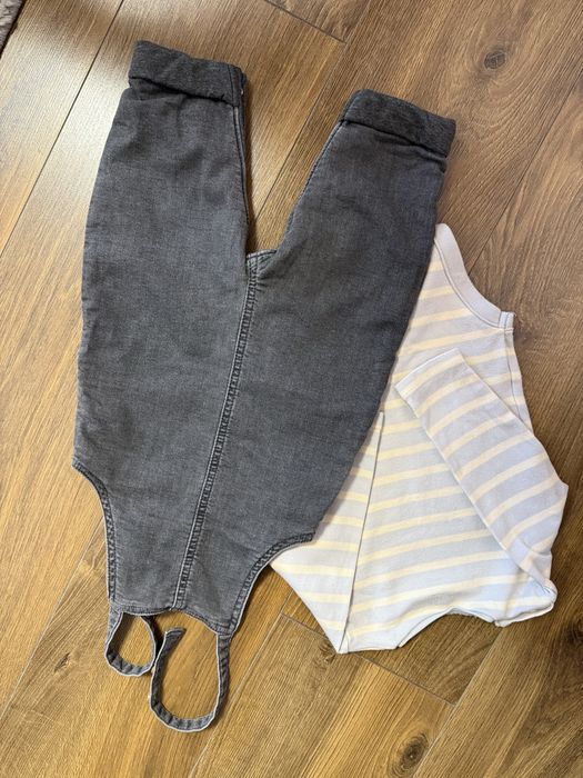 Джинсовий комбінезон next, набір некст, джинси і боді