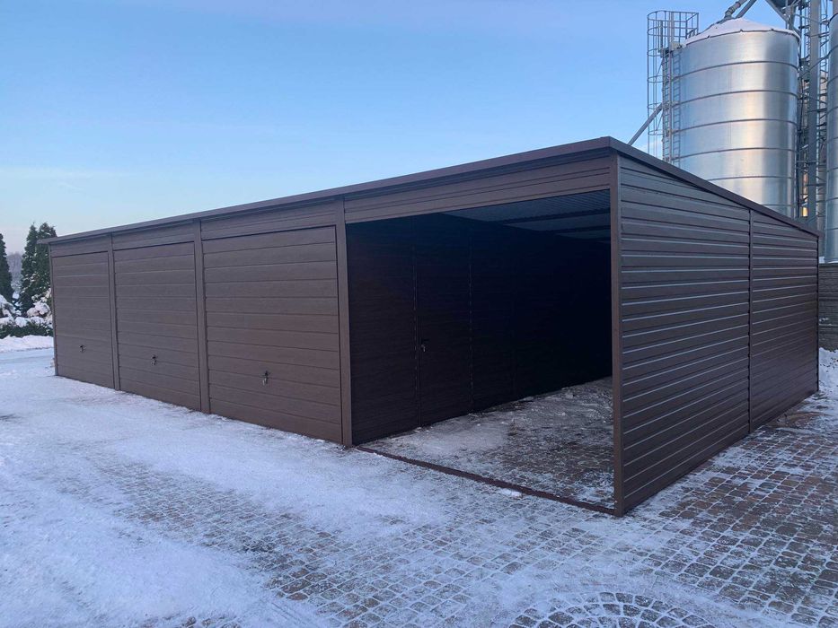 Garaże blaszane drewnopodobne lub w kolorze, producent niskie ceny