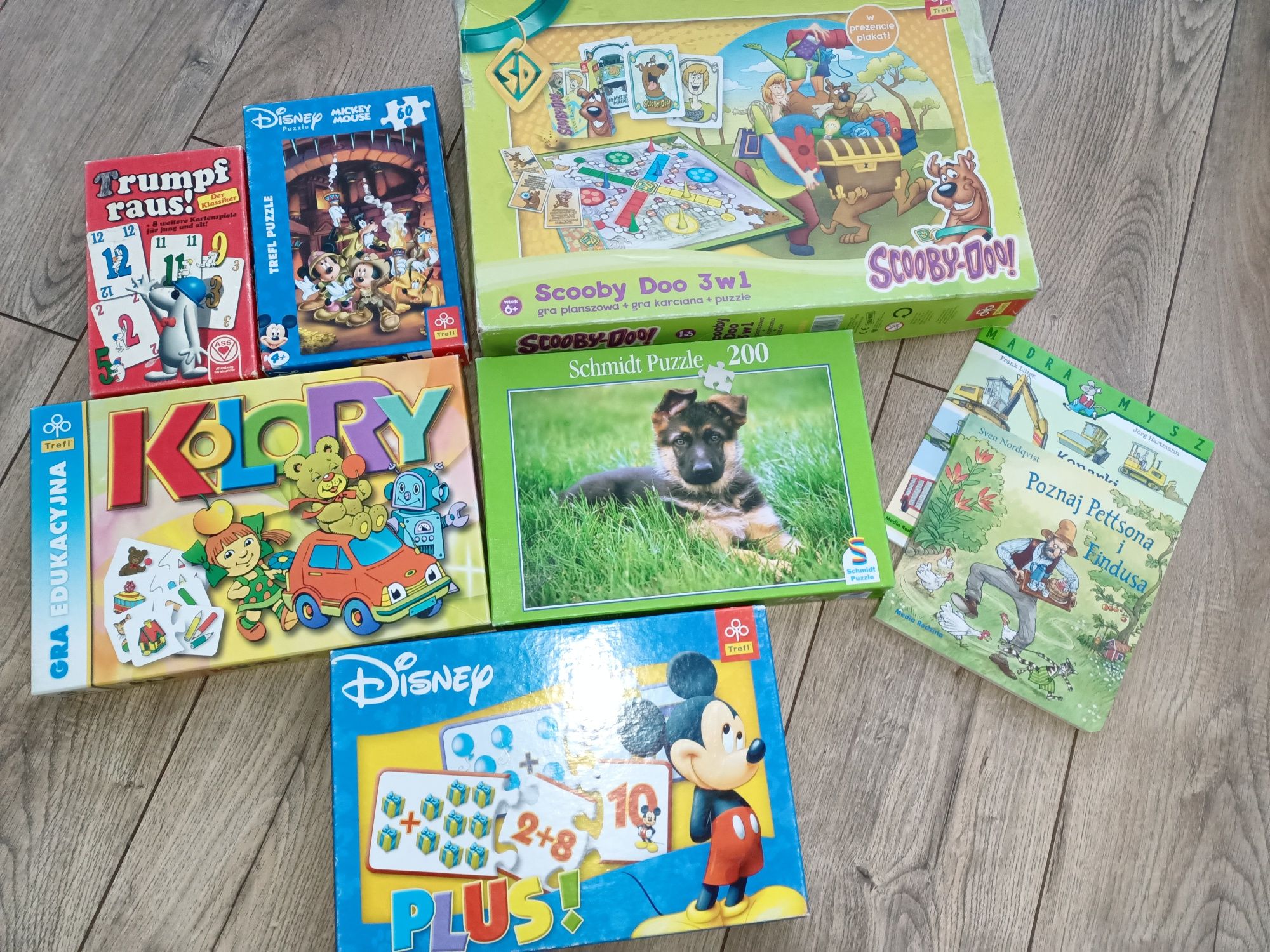 Zestaw puzzle karty kolory cyferki