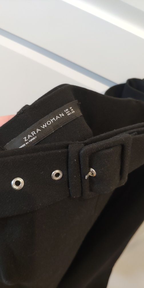 Spódnica Zara M elegancka czarna szeroka rozkloszowana vintage retro