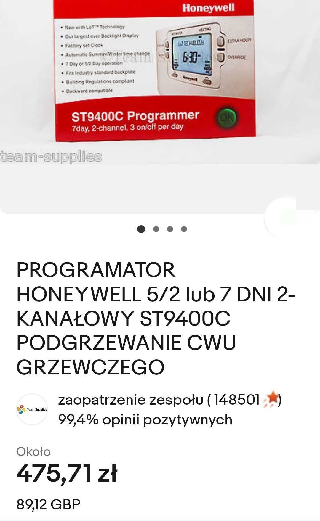 Programator Honeywell 2-kanałowy ST9400C
