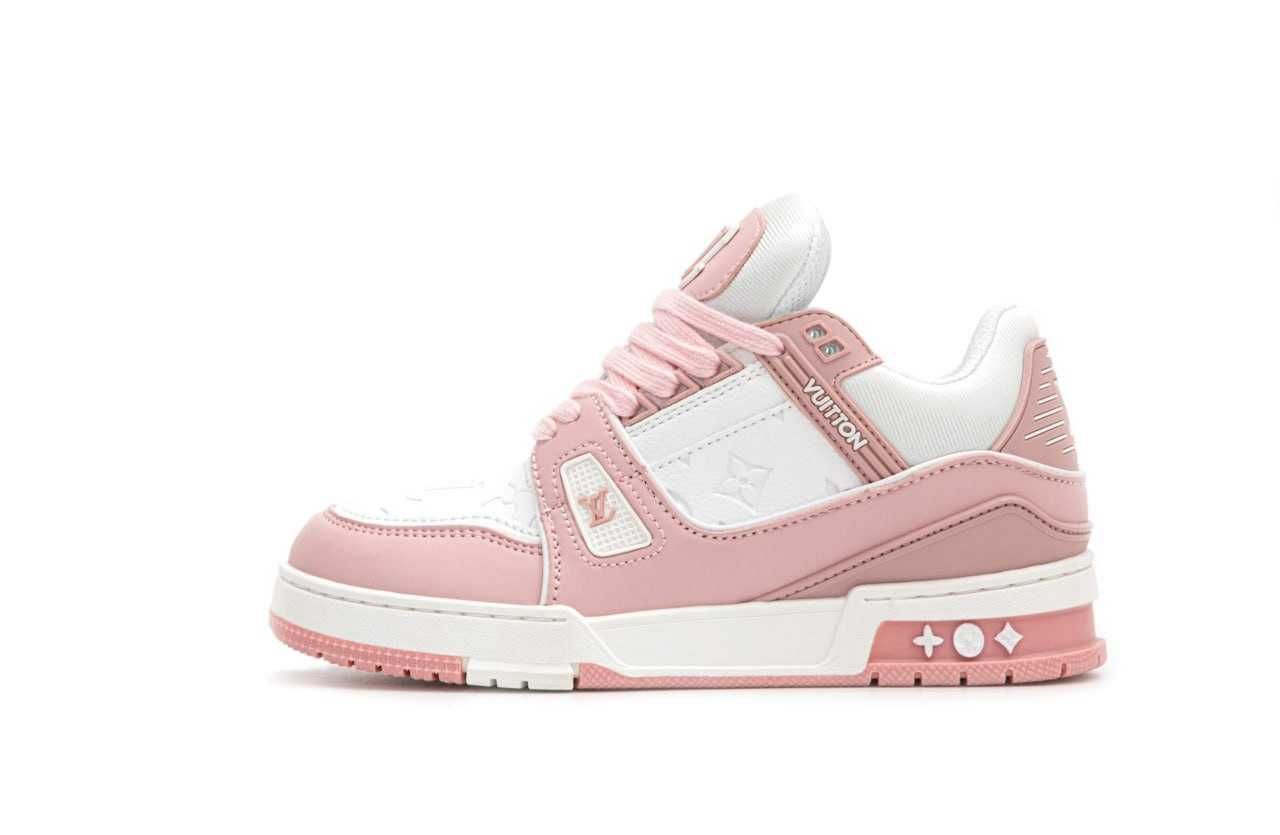 Женские кожаные кроссовки Louis Vuitton Trainer LV луи витон трейнер