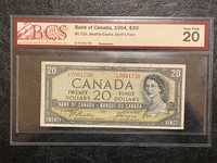 Kanada banknot  20 dolarow  1954  GLOWA DIABLA !   Unikat!!