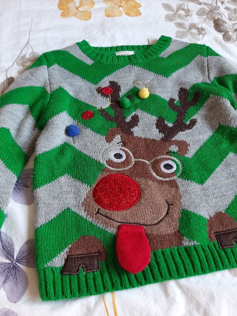 Різдвяний, новорічний светр, реглан, кофта, сведр, худі, George