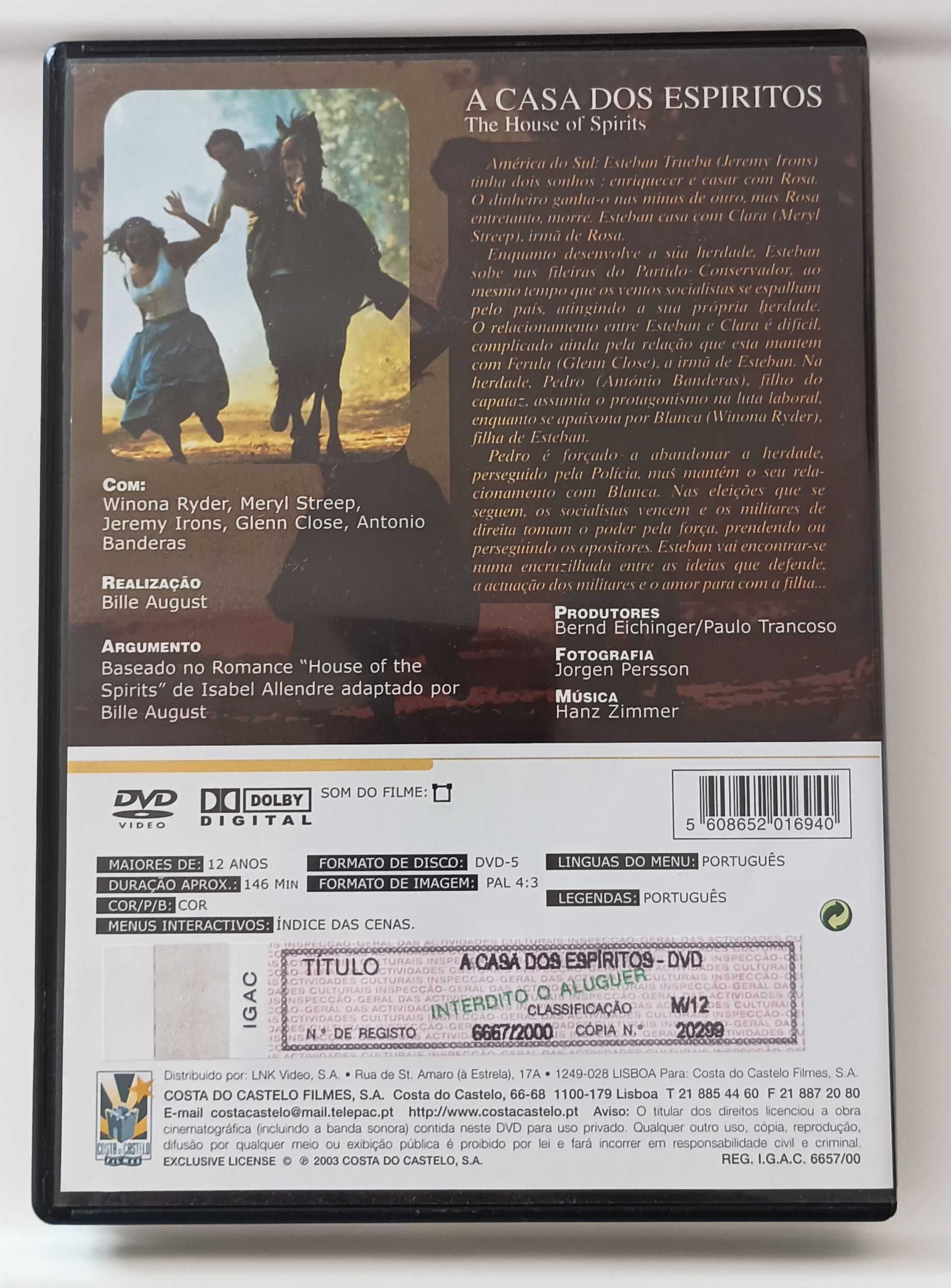 Dvd Casa dos Espíritos