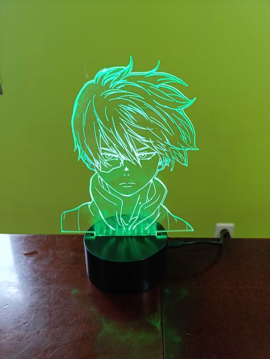 Luz de presença Shoto Todoroki do anime "My Hero Academia"