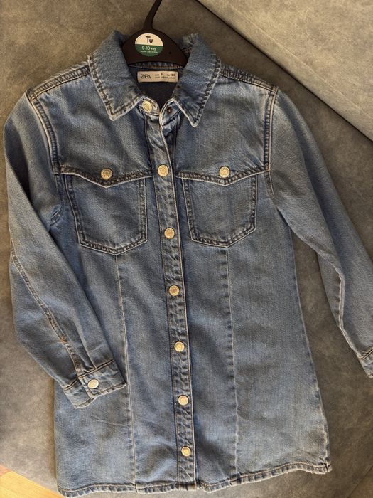 Джинсова сукня ZARA Kids для дівчаток, розмір 134