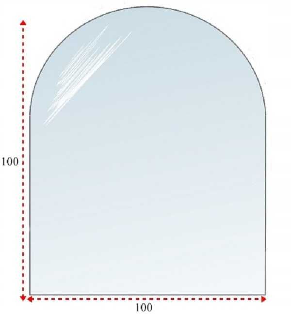 SZKŁO HARTOWANE Pod Kominek 100X100 Łuk