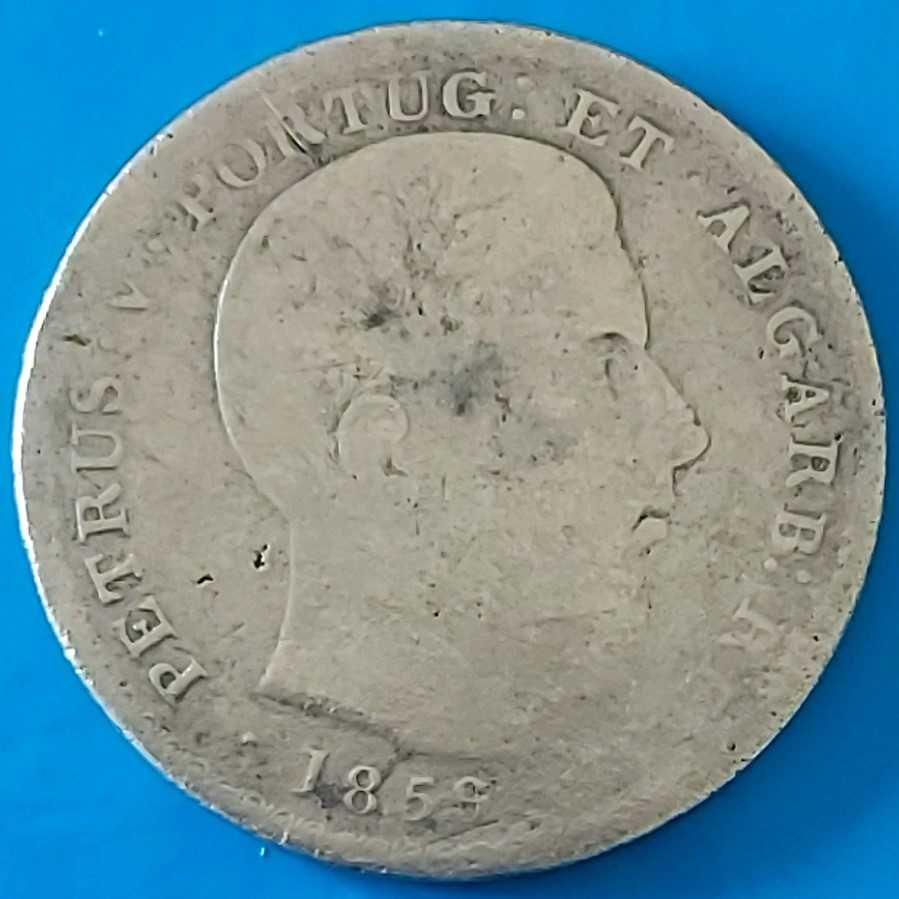 500 Reis de 1859, D. Pedro V, Prata