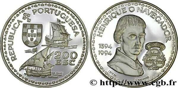 Conjunto 10 moedas grandes, escudos Descobrimentos Portugueses