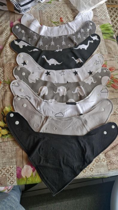 Śliniaczki bawełniane 8szt w paczce