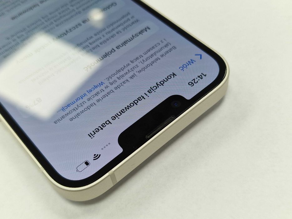 Iphone 14 128GB/ Starlight/ Biały/ BAT 87%/ Grade A + ładowarka