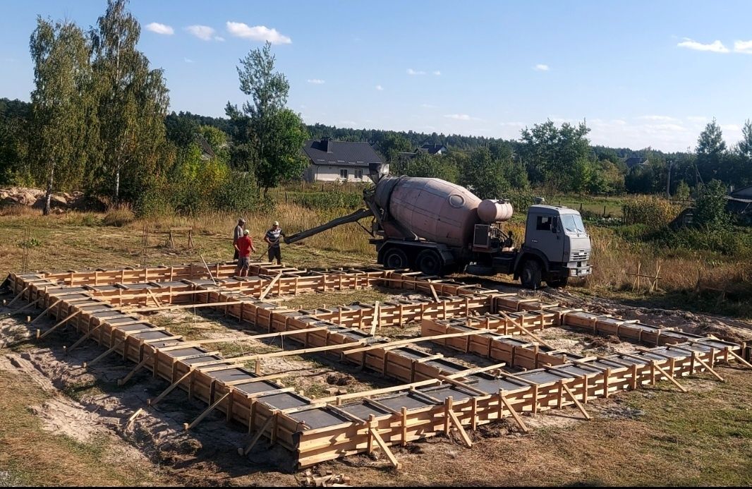 Виготовлення фундаментів з бетону. Житомир Житомирський район