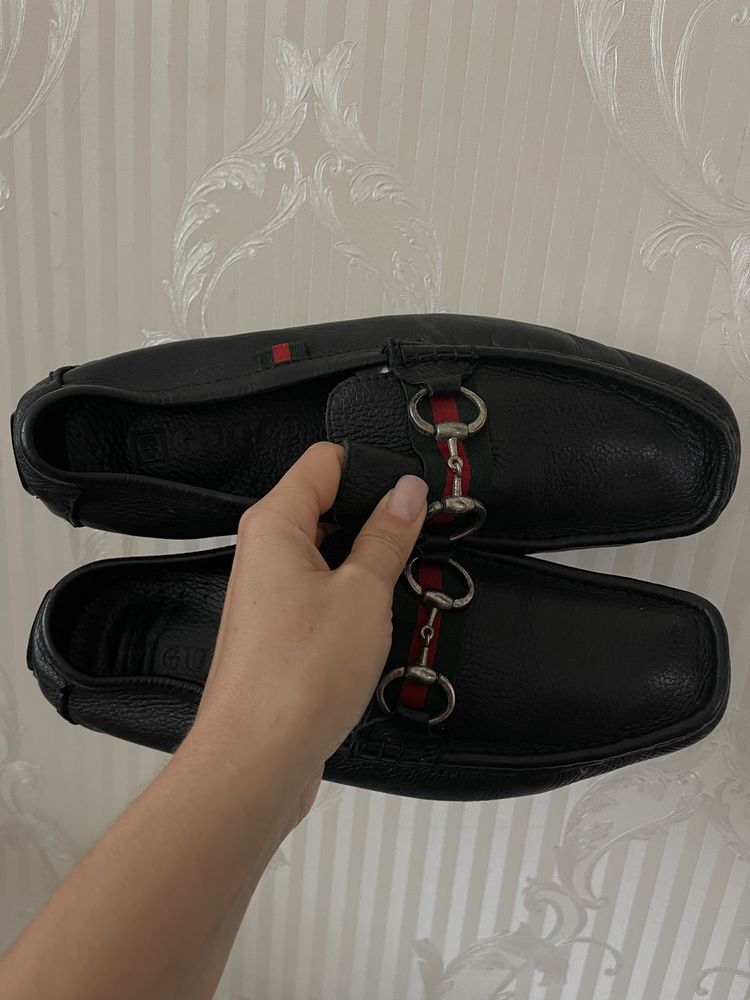 Gucci мокасини лофери шкіра кожа 43