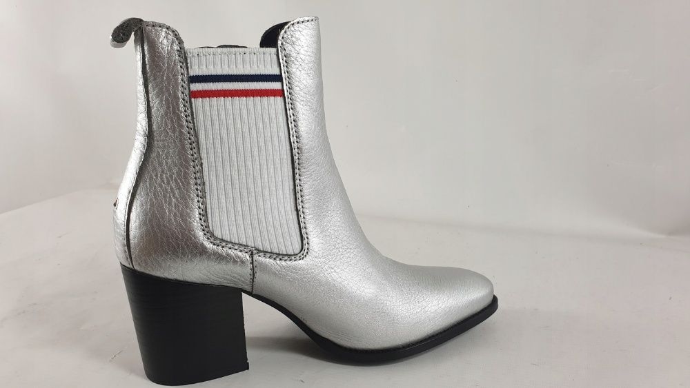 TOMMY HILFIGER BOTKI skórzane kozaki nowe PÓŁBUTY R.38