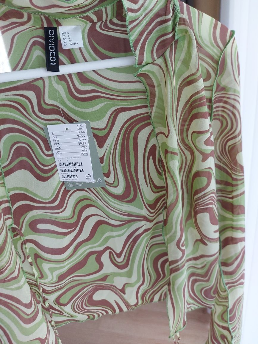 Bolerko zielone  H&M z metką. Narzutka. NOWE! Boho, hippie.