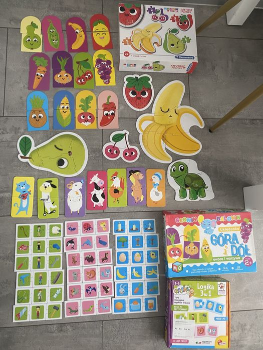 Ukladanki puzzle gry z rzepami  alfabet ciuchcia przedszkole zlobek